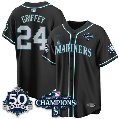 SEA 50th Anniversary Black Out Style Vapor Premier Limited Jersey - Stitched