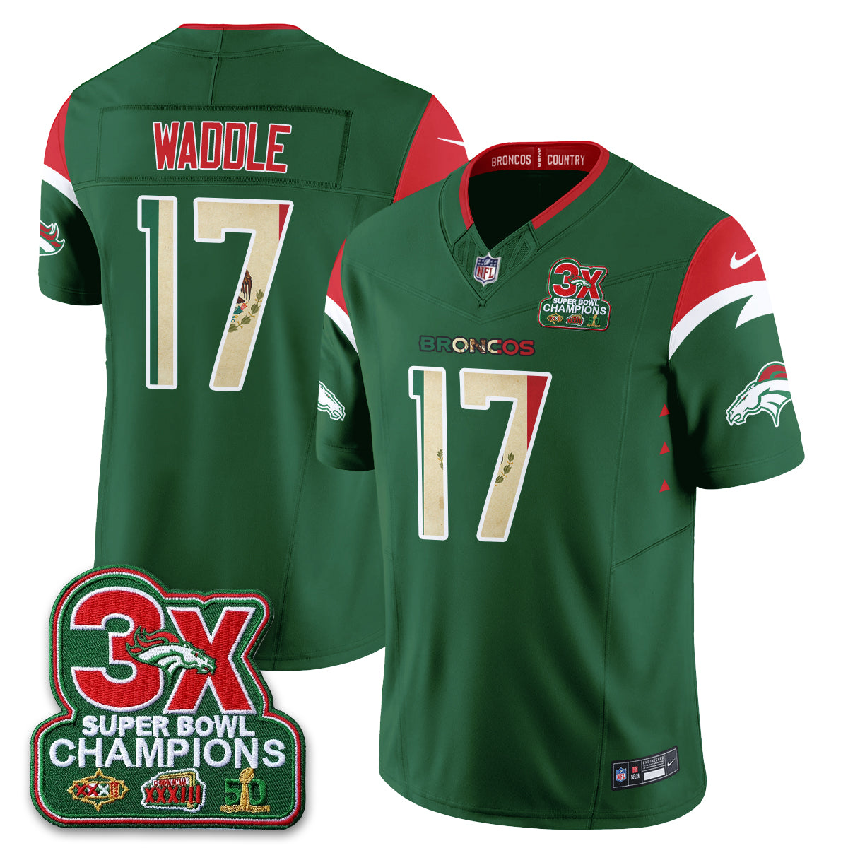 Denver Broncos Mexico Edition Vapor Jersey - Stitched