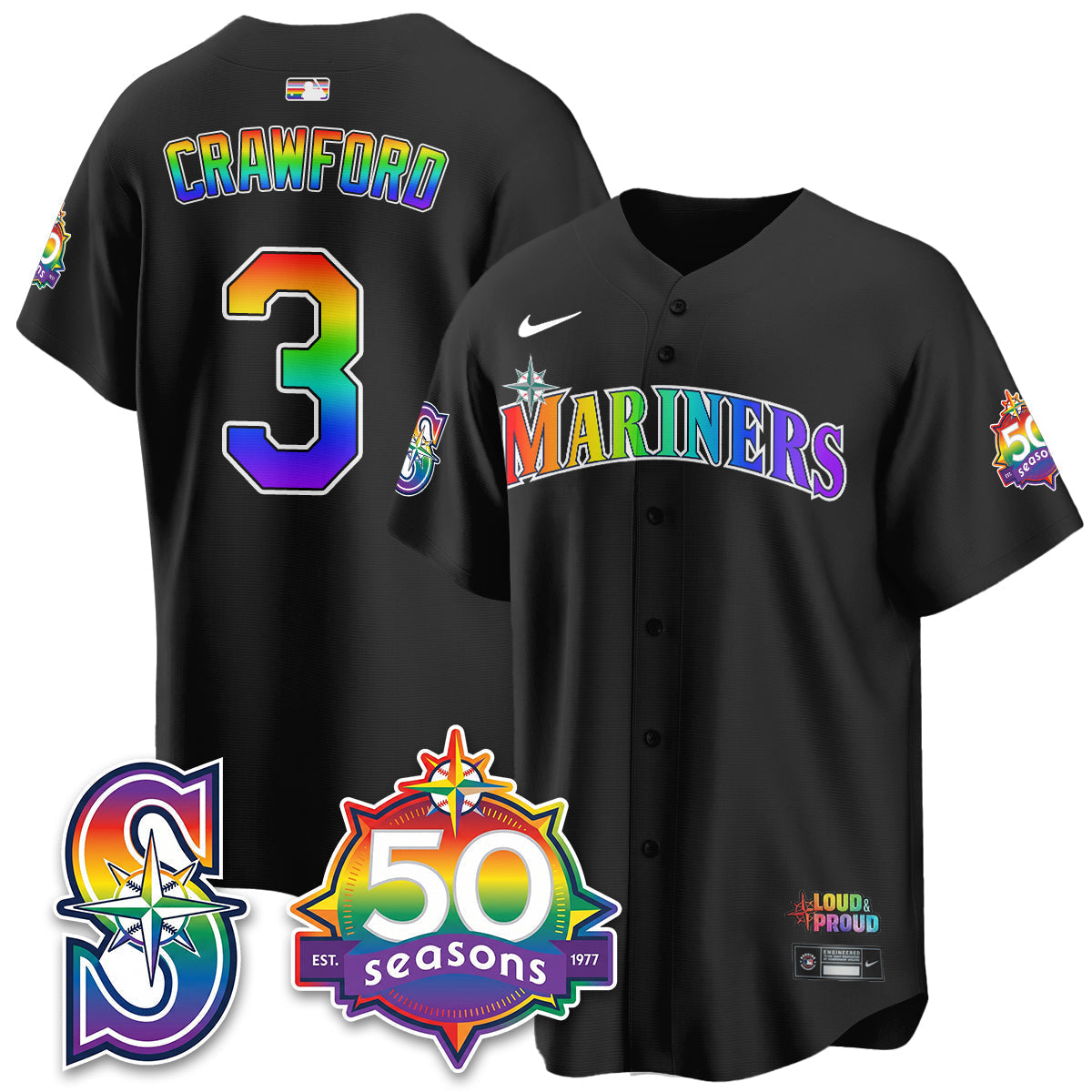 SEA Happy Pride Month Vapor Jersey - Stitched