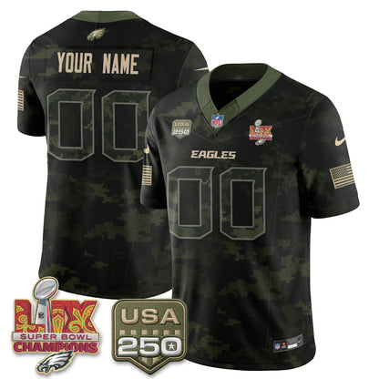 PHI Salute to Service Vapor Custom Jersey - Stitched