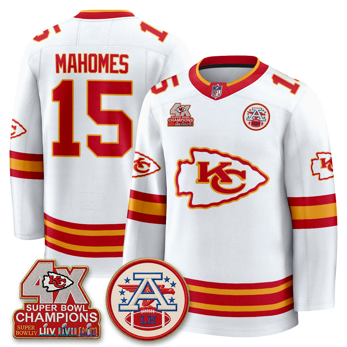 KC 4X Champs Edition Hockey Jersey - Stitched