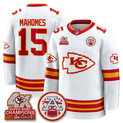 KC 4X Champs Edition Hockey Jersey - Stitched