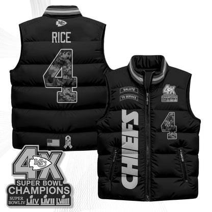KC 2026 Salute to Service Puffer Vest - Printed