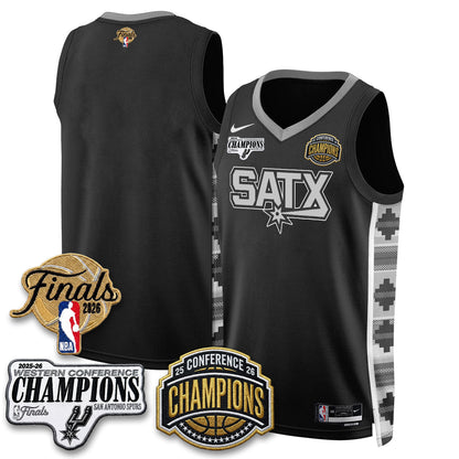 SAS 2026 NBA Western Conference Champions Vapor Jersey - Stitched