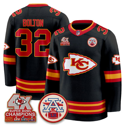 KC 4X Champs Edition Hockey Jersey - Stitched