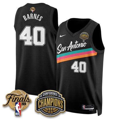 SAS 2026 NBA Western Conference Champions Vapor City Edition Jersey - Stitched