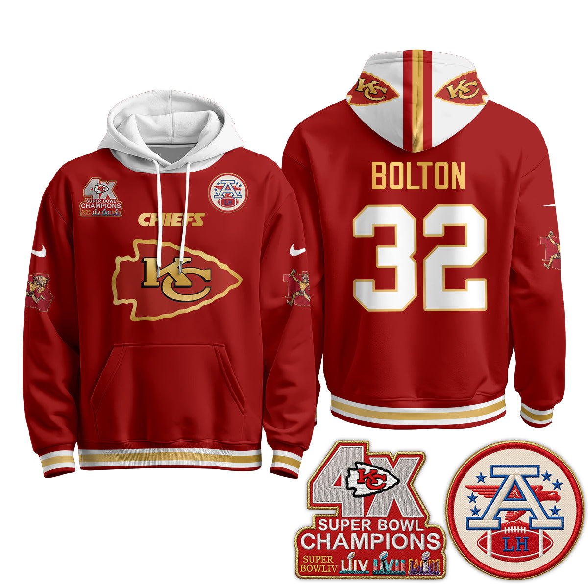 KC 4X Champs Gold Edition Hoodie - Stitched
