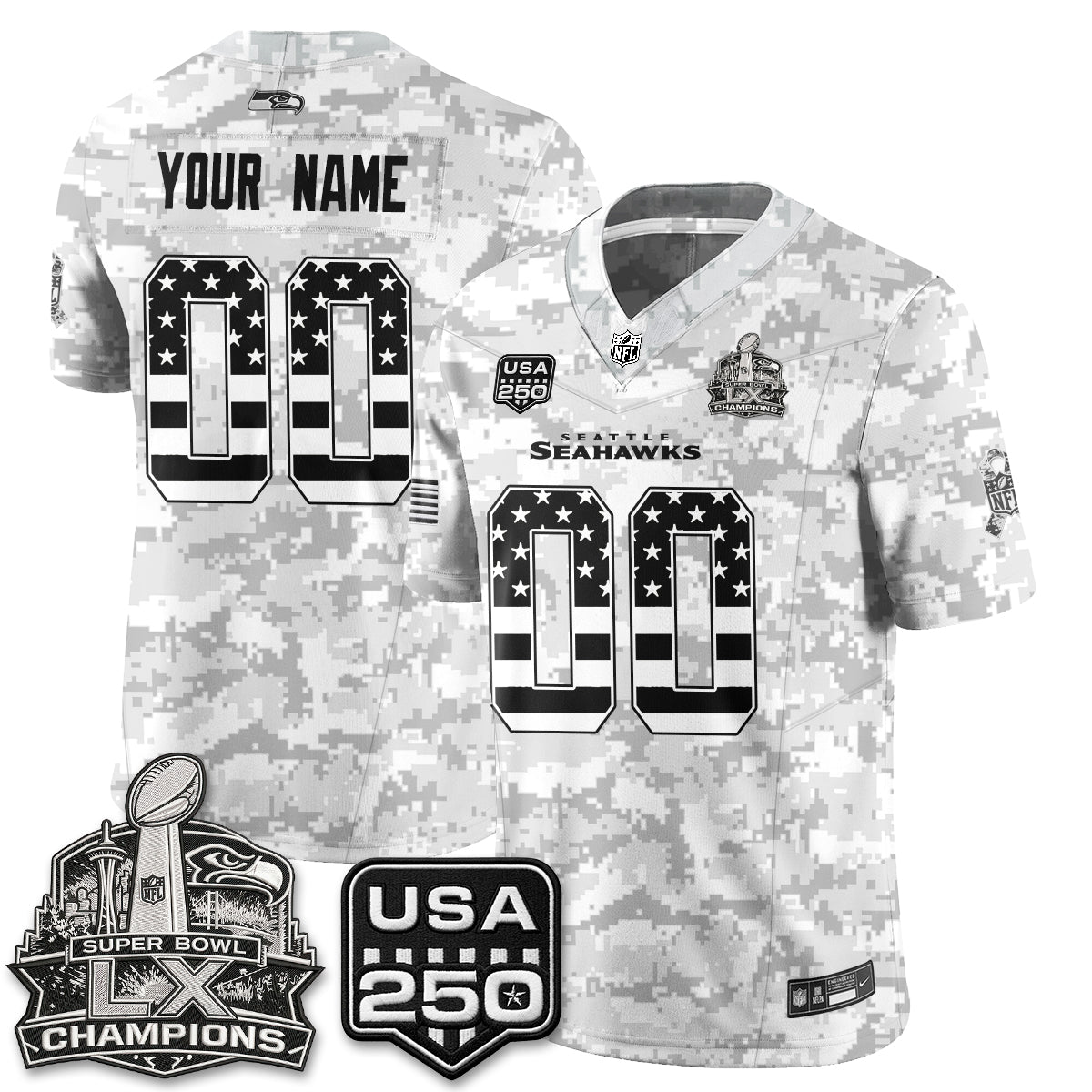SEA 2026 Salute to Service Edition Vapor Custom Jersey - Stitched