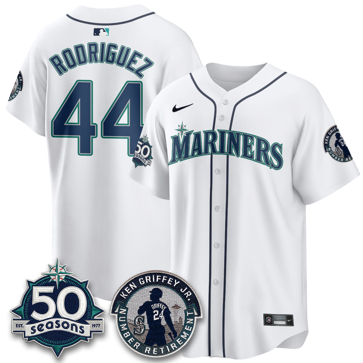 SEA Ken Griffey Jr. Patch Vapor Premier Limited Jersey - Stitched