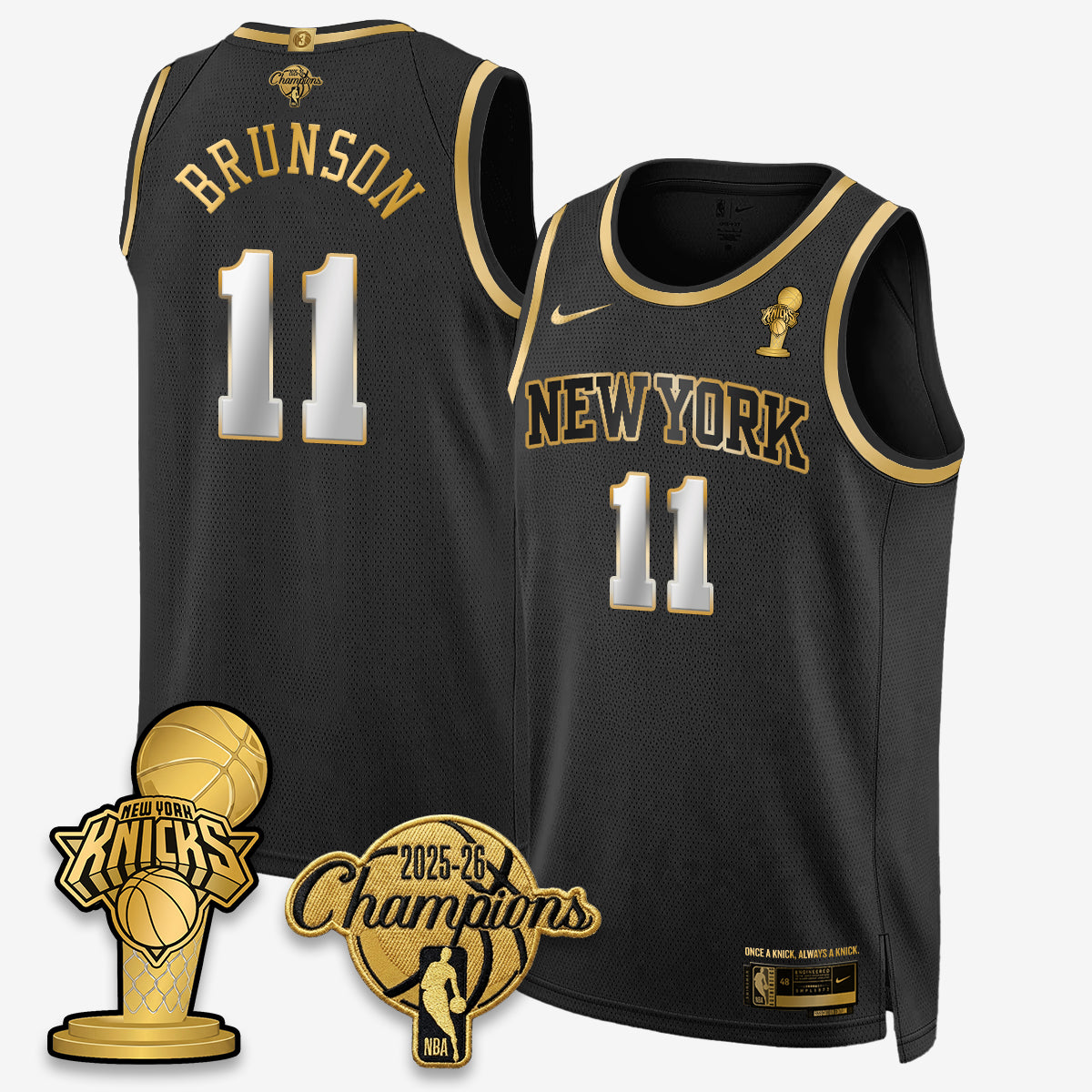 NYK 2026 NBA Champions Gold Edition Vapor Jersey - Stitched