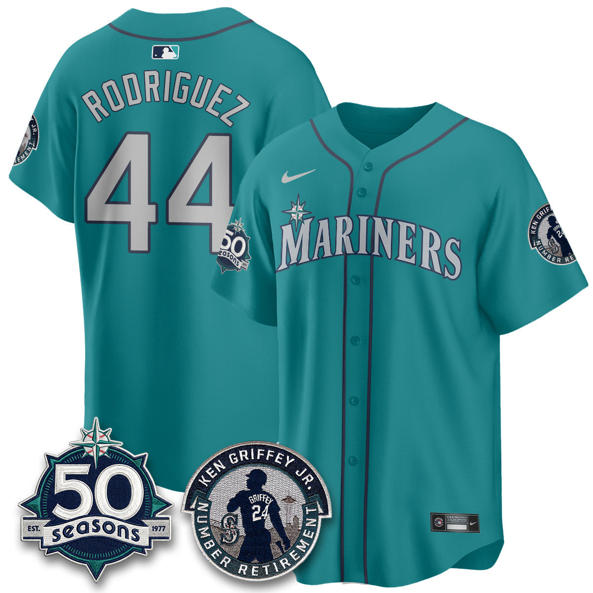SEA Ken Griffey Jr. Patch Vapor Premier Limited Jersey - Stitched