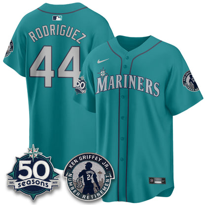 SEA Ken Griffey Jr. Patch Vapor Premier Limited Jersey - Stitched