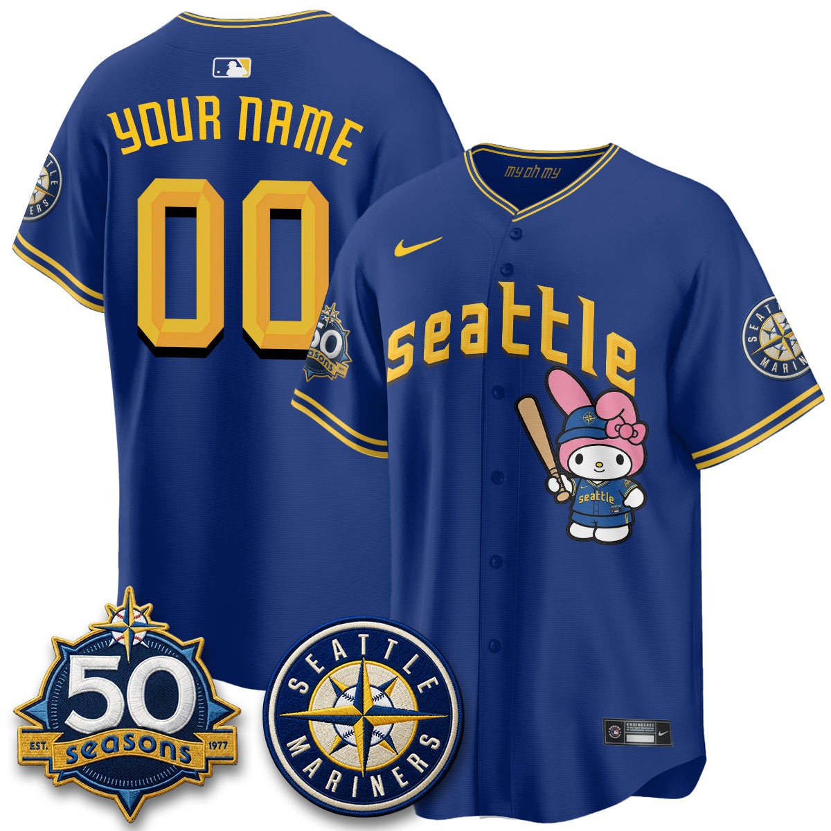 SEA x  Pink Sanrio Friend Vapor Custom Jersey - Stitched