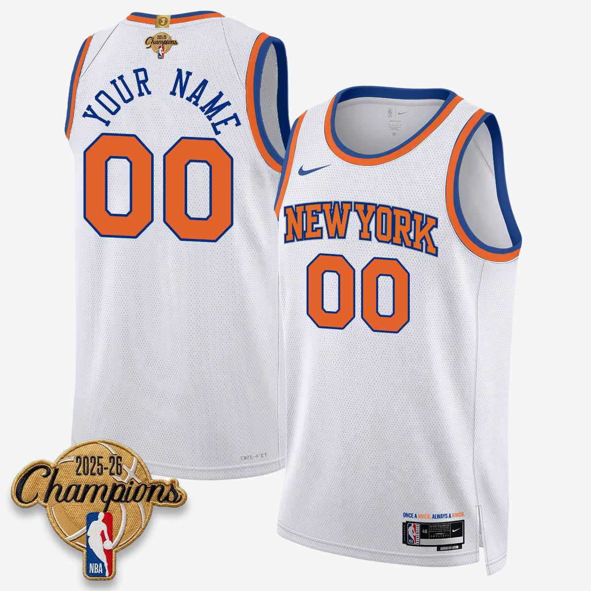 NYK 2026 Basketball Champions Vapor Custom Jersey V2- Stitched