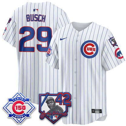 CHC 150th Anniversary & Jackie Robinson Day Patch Vapor Premier Limited Jersey - Stitched