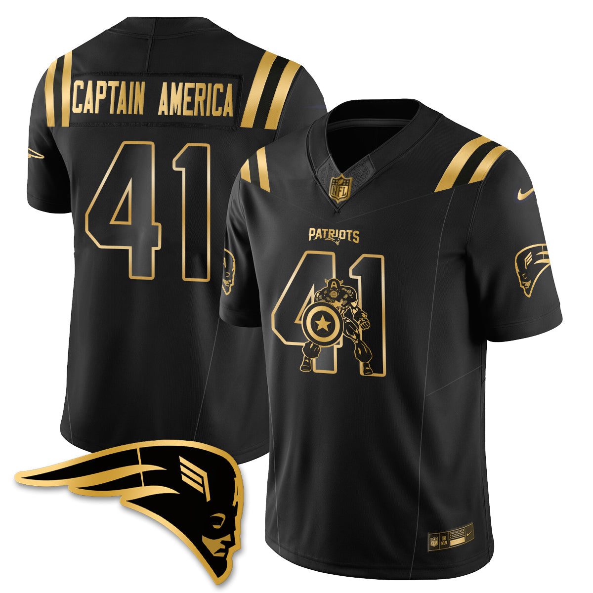 NE x Vibranium Shield Edition Vapor Jersey - Stitched
