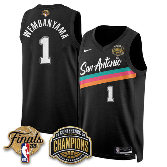 SAS 2026 NBA Western Conference Champions Vapor City Edition Jersey - Stitched