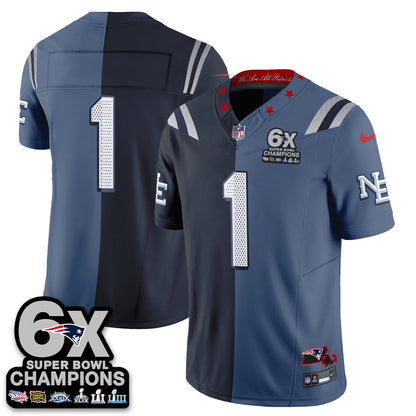 New England Patriots Rivalries Split Edition Vapor Jersey - Stitched