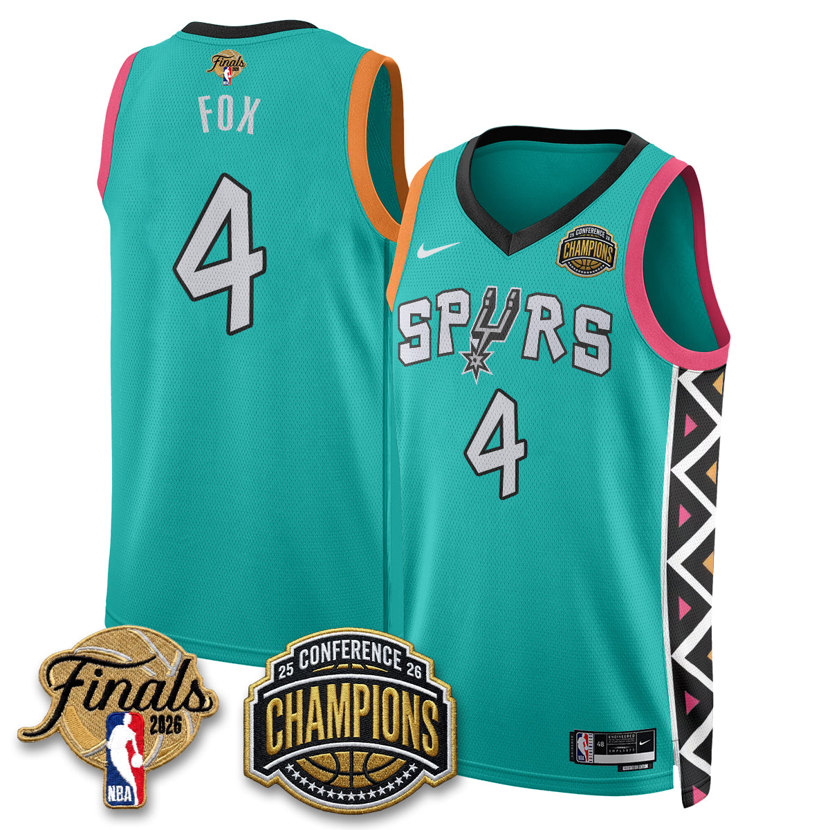 SAS 2026 NBA Western Conference Champions Vapor City Edition Jersey - Stitched
