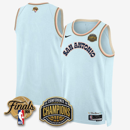 SAS 2026 NBA Western Conference Champions Vapor City Edition Jersey - Stitched