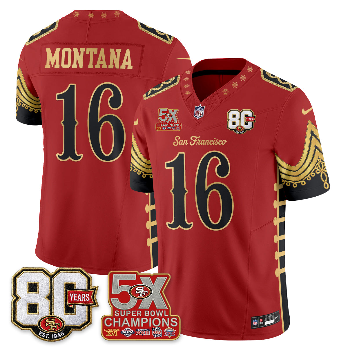 SF Xmas Nutcracker Edition Vapor Jersey - Stitched
