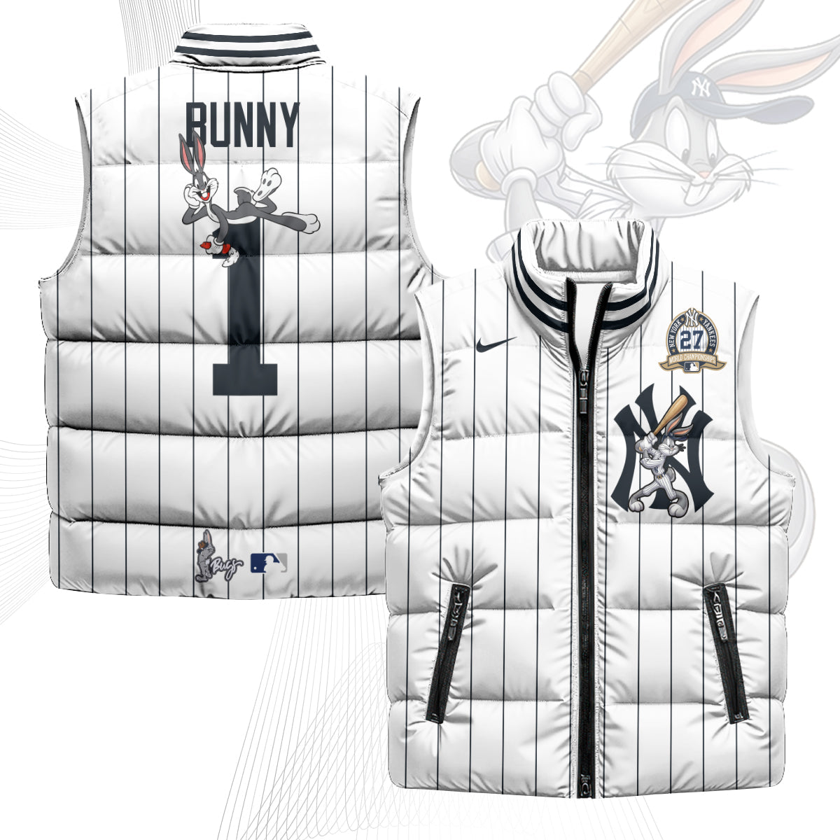NYY Edition Unisex Puffer Vest - Printed