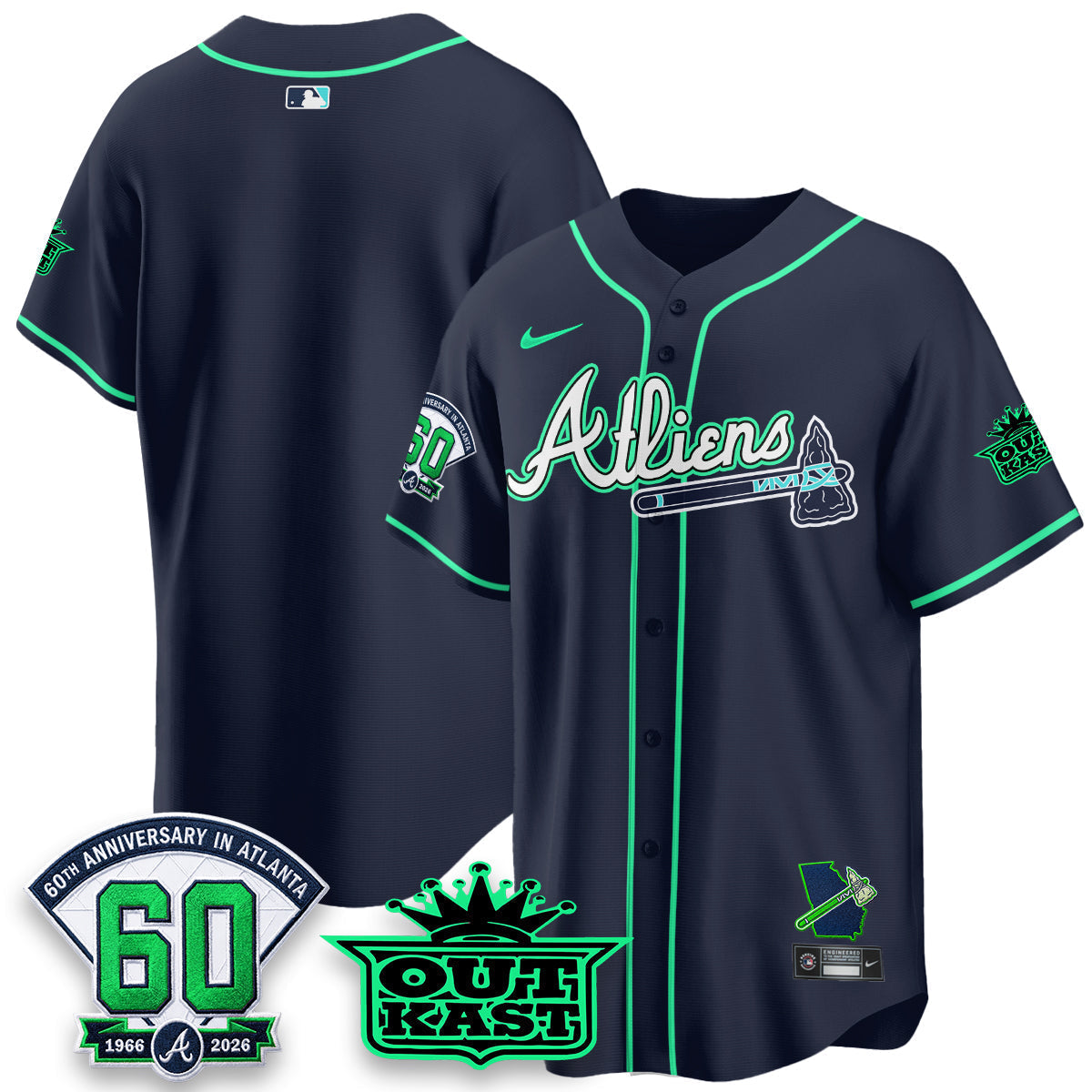 ATL x Atliens Cool Base Galaxy Version Jersey - Stitched-NQD