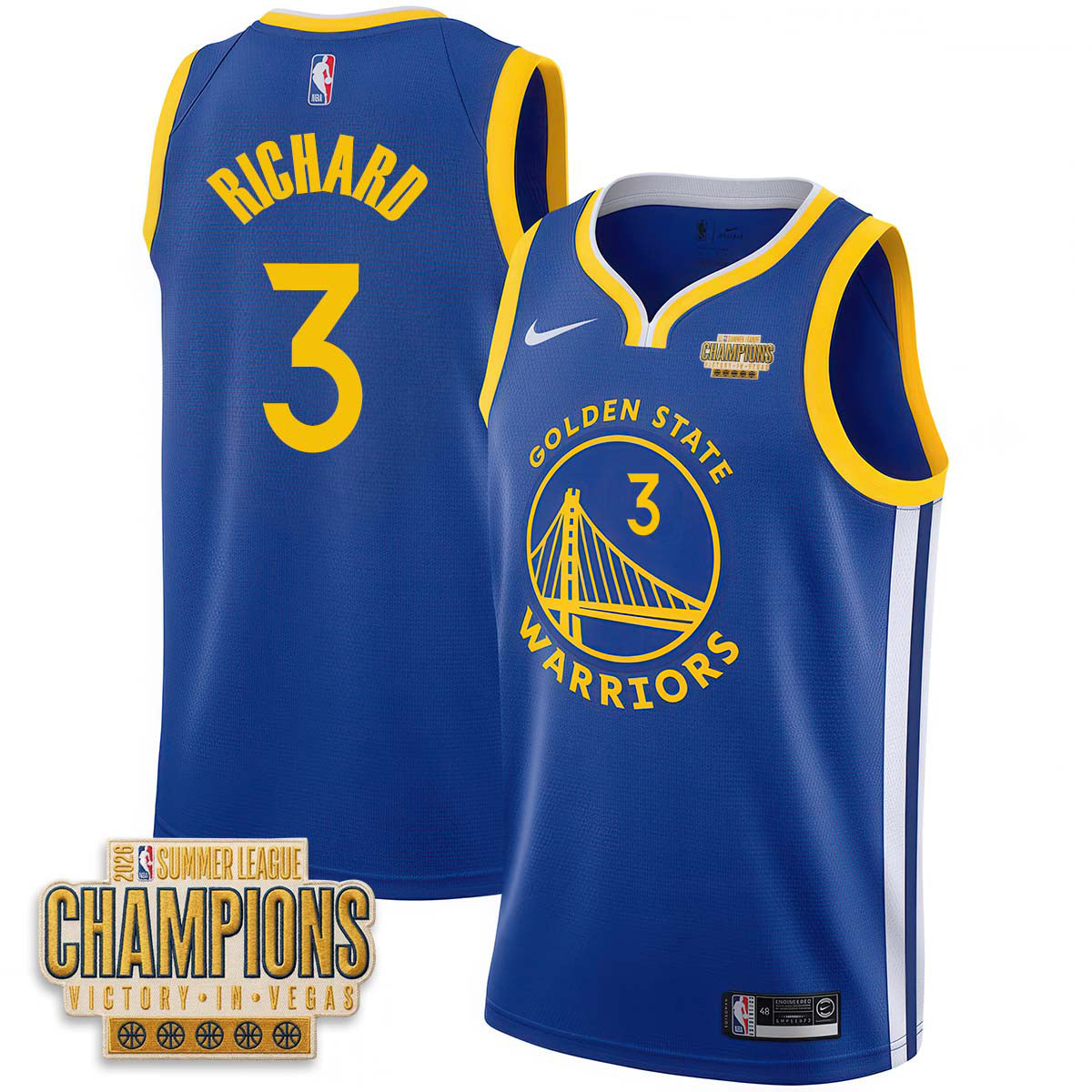 GSW 2026 Summer League Vapor Jersey - Stitched