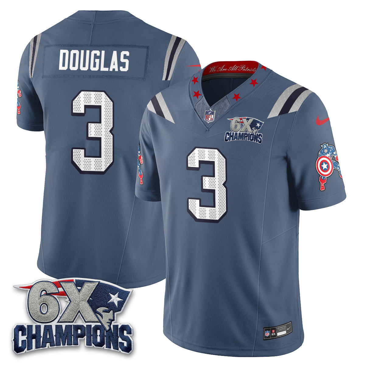 NE x Vibranium Shield Edition Vapor Jersey V2 - Stitched