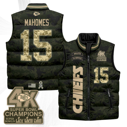 KC 2026 Salute to Service Puffer Vest - Printed