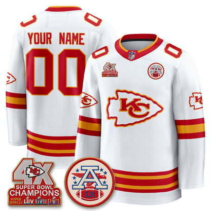 KC 4X Champs Edition Custom Hockey Jersey - Stitched