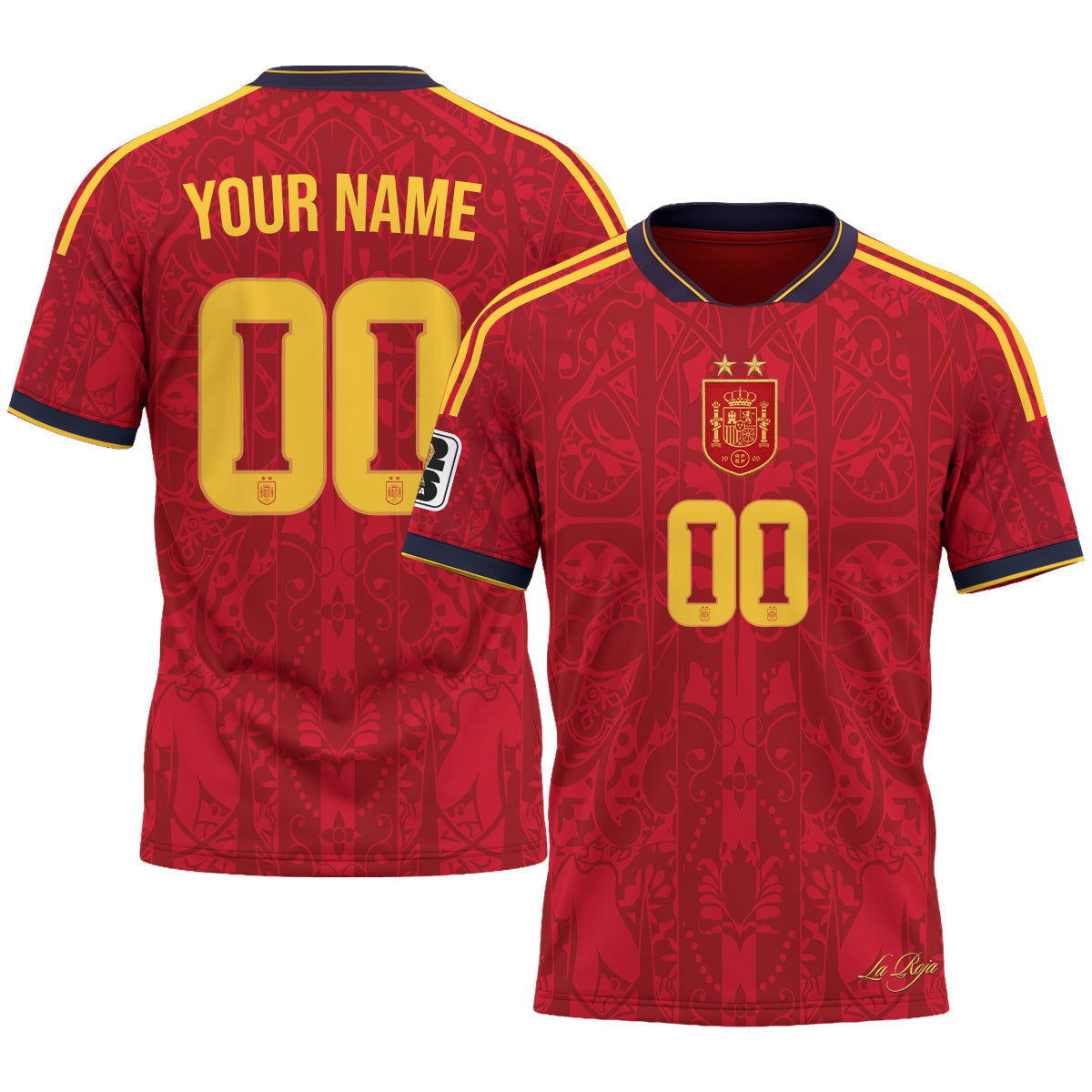 Spain 2026 Soccer Champions Vapor Custom Jersey V2- Printed