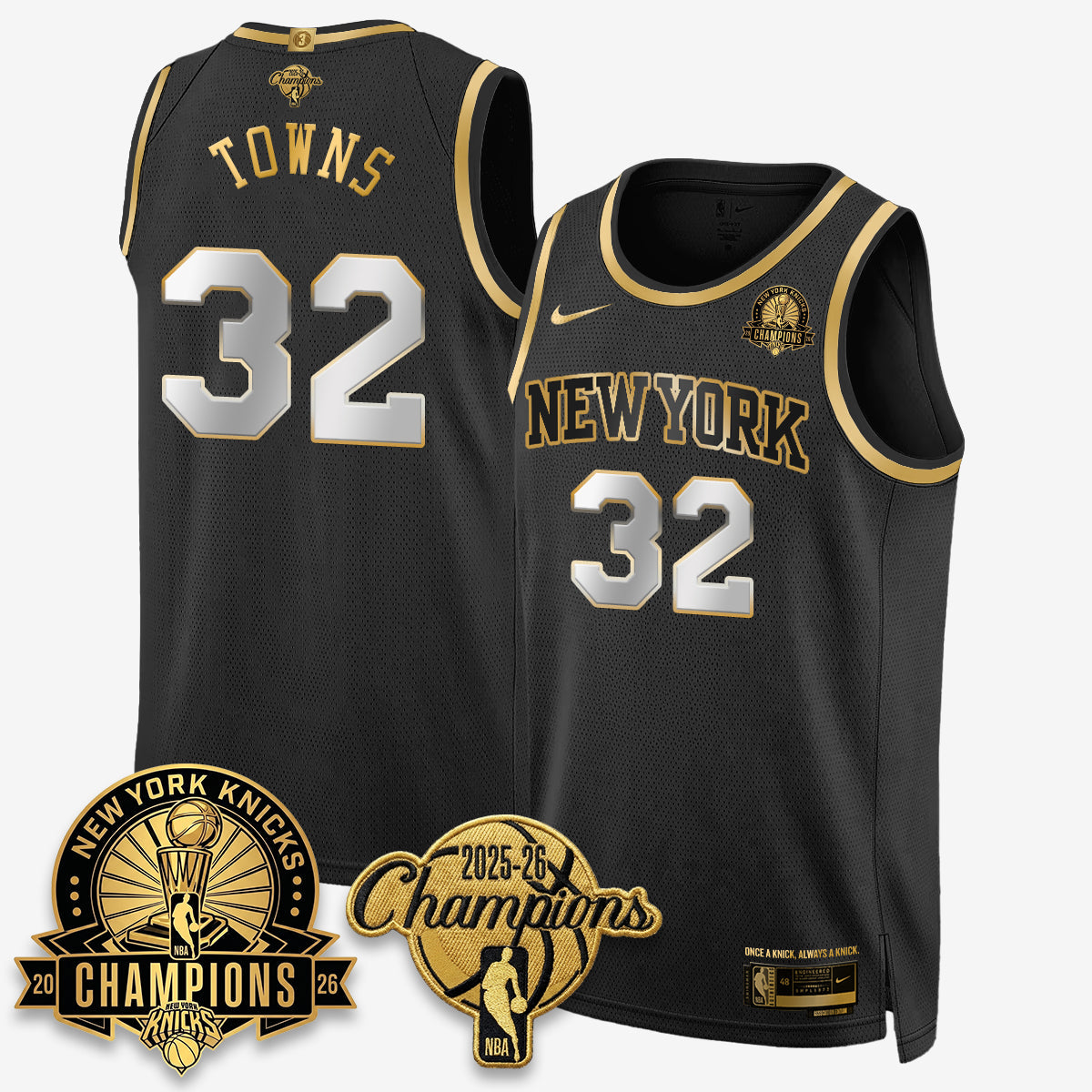 NYK 2026 Basketball Champions Special Edition Vapor Jersey V2- Stitched