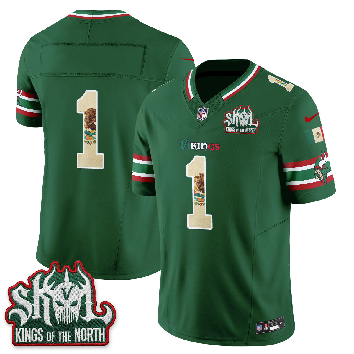 Minnesota Vikings Mexico Edition Vapor Jersey - Stitched