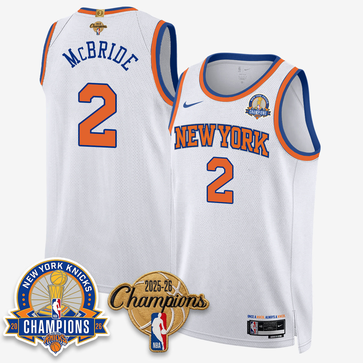 NYK 2026 Basketball Champions Special Edition Vapor Jersey V2- Stitched