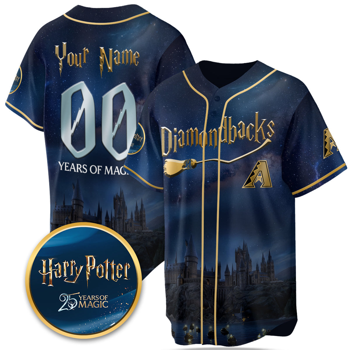 Baseball Team x HP 25 Years of Magic Limited Edition Custom Jersey - Printed