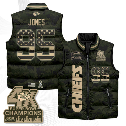 KC 2026 Salute to Service Puffer Vest - Printed