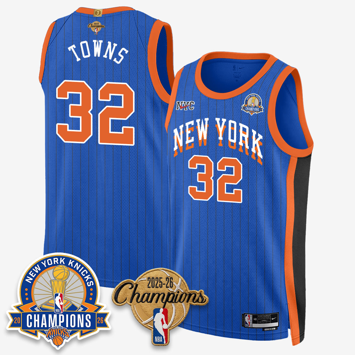NYK 2026 Basketball Champions Special Edition Vapor Jersey V2- Stitched