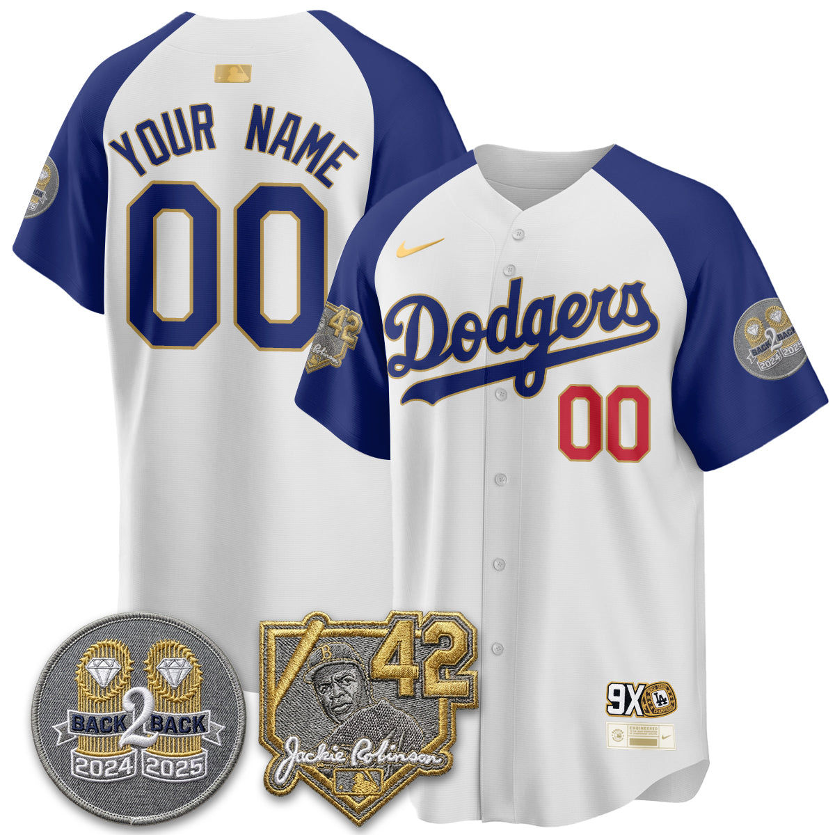 LAD -  2026 Jackie Robinson Day Vapor Custom Limited Jersey - Stitched