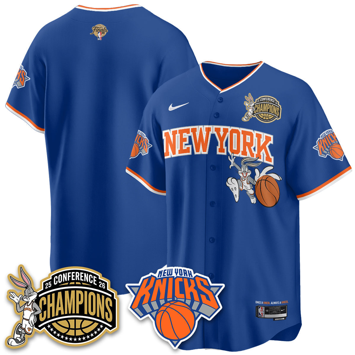 NYK 2026 NBA Finals x Bunny Vapor Jersey V2- Stitched