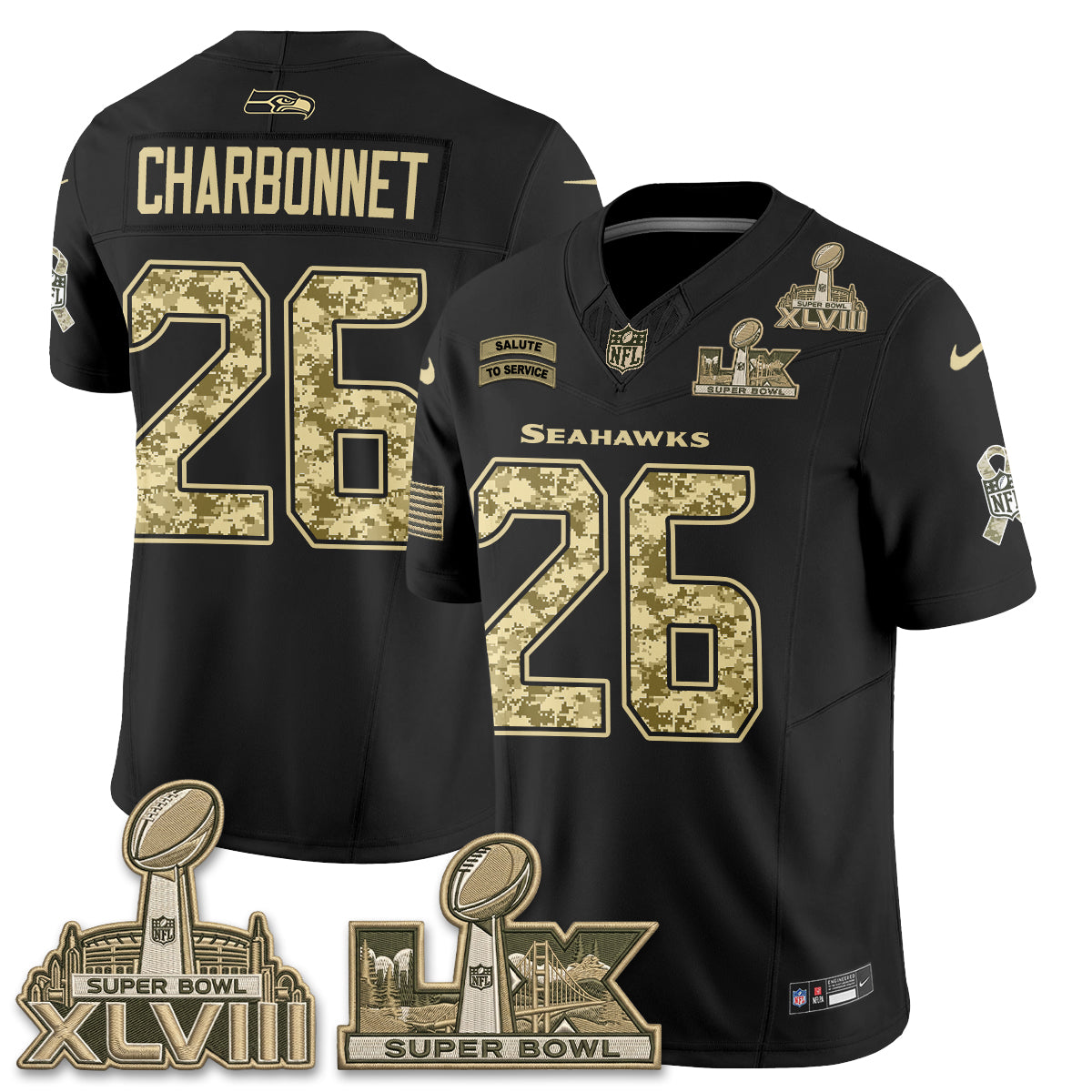 SEA 2026 Salute to Service V2 Vapor Jersey - Stitched