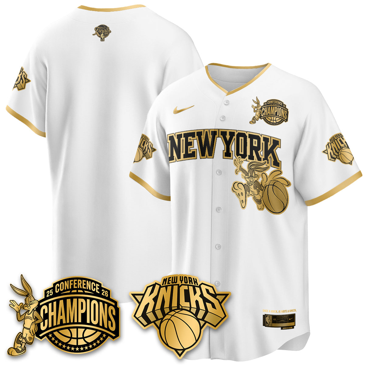NYK 2026 NBA Finals x Bunny Vapor Jersey V2- Stitched
