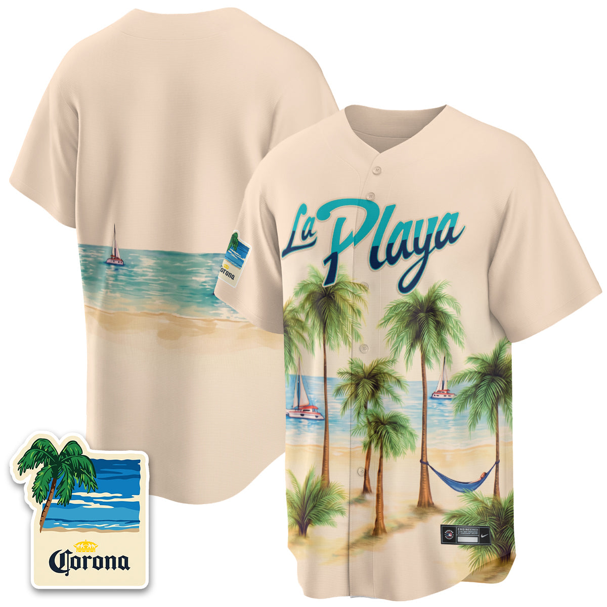 HOU Beach Connect "La Playa" Edition Vapor Jersey- Patch Stitched