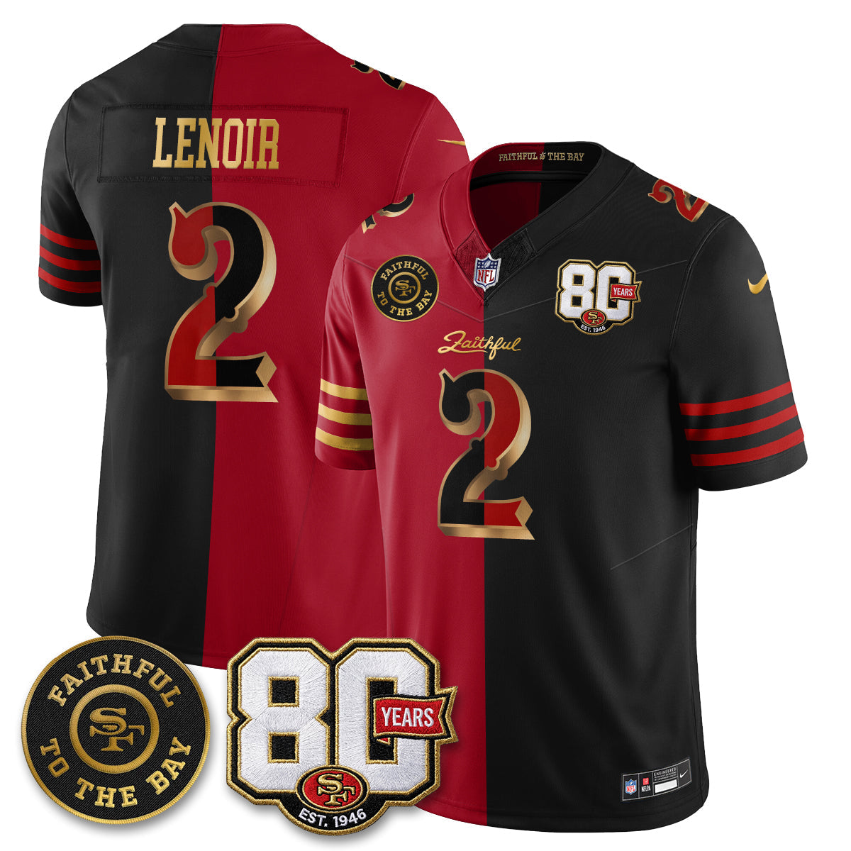 SF “Rivalries” Vapor Limited Jersey - Faithful To The Bay Patch - Stitched