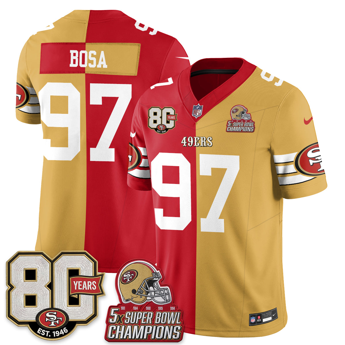 SF Split Style Vapor Jersey - Stitched