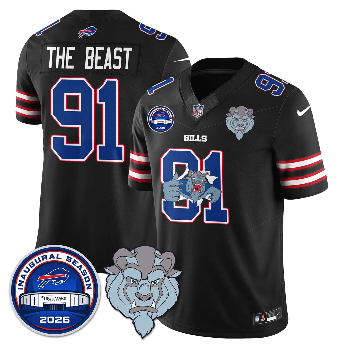 BUF x Hairy Blue Beast Edition Vapor Jersey - Stitched