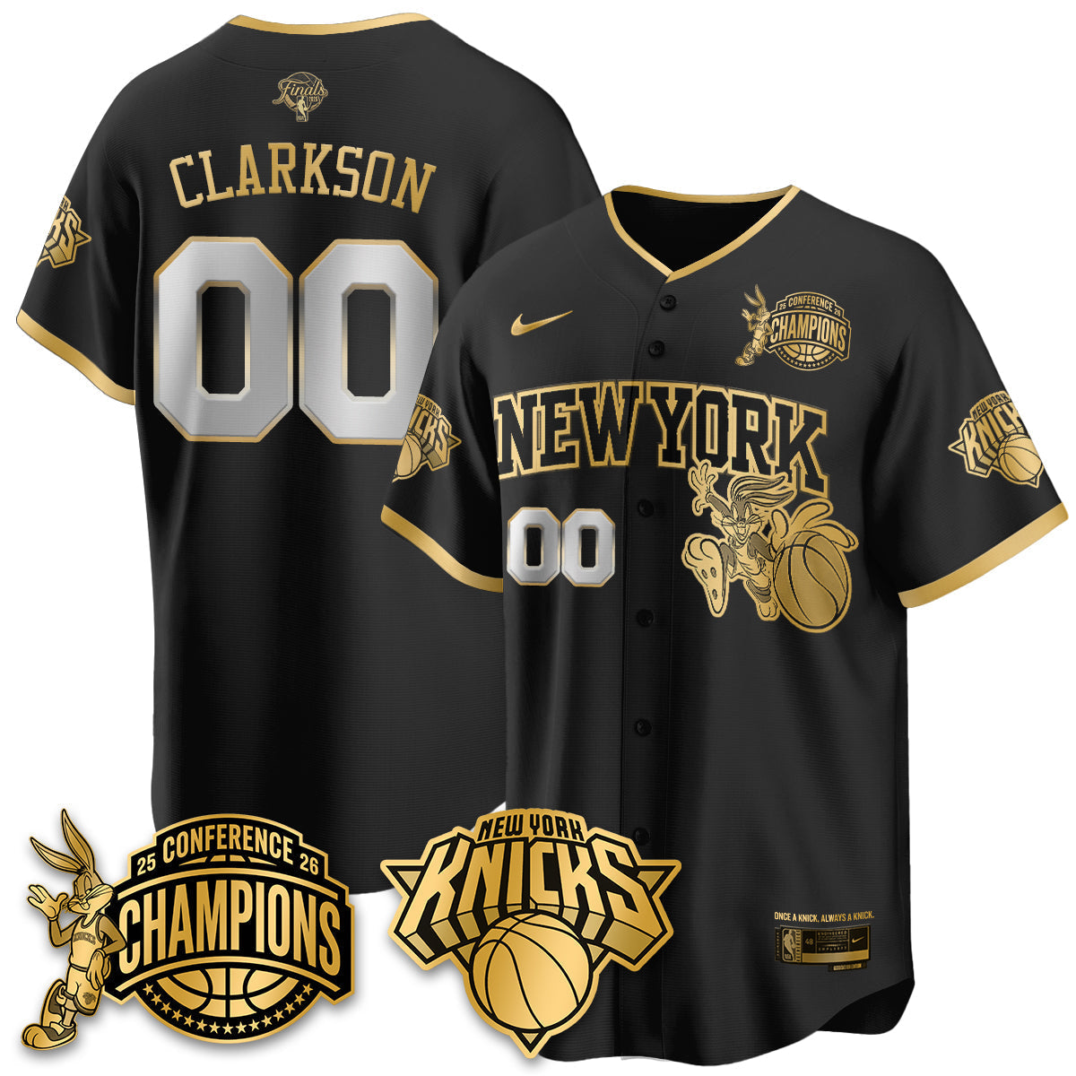 NYK 2026 NBA Finals x Bunny Vapor Jersey V2- Stitched