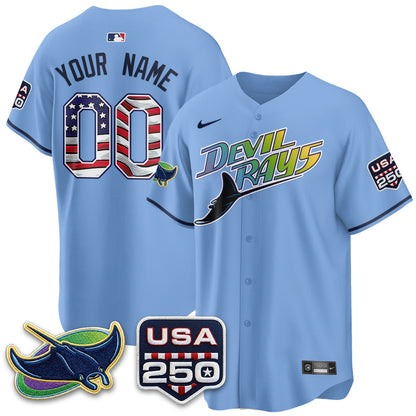 TB Independence Day USA 2026 City Connect Vapor Custom Jersey - Stitched