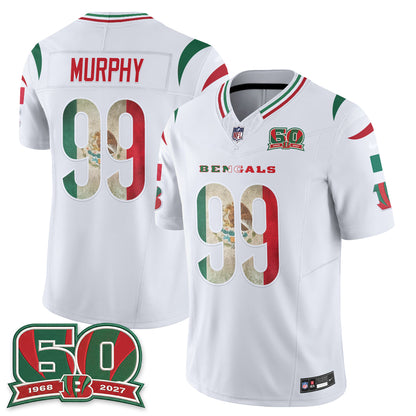 Cincinnati Bengals Mexico Edition Vapor Jersey - Stitched