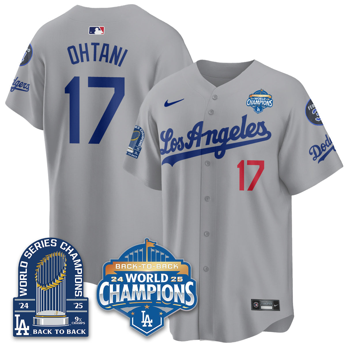 LAD Alternate Vapor Limited Jersey - 9x Champs - Stitched
